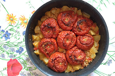 Tomates Rellenos De Arroz